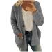 Hanxiulin fleece plush jacket fluffy warm zipper wool jacket ladies coat winter jacket long warm long thick autumn coat cardboard jacket coat fleecet s dark gray