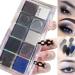 CARL Smoky makeup eyeshadow palette 10 colors eyeshadow gray silver black blue eyeshadow glitter matte pearl shine punk eye makeup highly pigmented eyeshadow palette - Buy Online on GoSupps.com