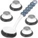 MABCIRY Stainless Steel Scrubber Multifunctional Steel Scouring Pads with Handle Rustproof Stainless Steel Sponges Portable Dish Scrubbers Reusable Utensil Scrubber for Home Kitchen Pot Pan(5pcs) - Buy Online on GoSupps.com