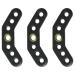 WHYHKJ 3pcs Black Leather Bow Yoke with Metal Grommet Bow Sling Strap Leather Yoke Bracket Mount for Compound Bow Wrist Sling