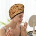 Buy Hair Towel Wrap - Quick Drying Hair Turban with Button | Soft & Absorbent (Brown Mushrooms) - International Shipping Available - Buy Online on GoSupps.com