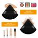 Triangle Powder Puff Makeup Sponge Set - Soft Velour Powders Puffs for Mineral Powder, Body & Loose Powder - Black, 2 Pcs - Buy Online on GoSupps.com
