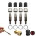 Pitlane Performance bicycle valve 20 pc.Lightning valve dunlop repair set Replacement valve use with seal Spare parts set with mother & valve cap + free Presta-Schrader adapter Dunlop valves