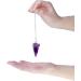 Natural Amethyst Crystal Pendulum for Divination & Reiki | Chakra Healing with Chain & Jewelry Bag - Buy Online on GoSupps.com