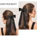 MUNSKT 3PCS Hair Bows Clip Black White Hair Bow with Long Silky Satin French Hair Bows for Women - Buy Online on GoSupps.com