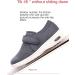 KXSM Womens Diabetic Slippers Orthopedic Shoes - Non-Slip Adjustable Comfort for Arthritis, Diabetes, Plantar Fasciitis - Grey (Size 35) - Buy Online on GoSupps.com