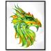 Uniquilling Quilling Paper Quilling Kit for Adults Beginner  16*20-inch Green Dragon  Exquisite DIY Paper Filigree Painting Kits Quilling Tools  Home Room Wall Art Decor Best Gifts(Basic)