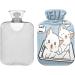 Kawaii Cats Hot Water Bottle | 2L Soft Fleece Cover for Hot & Cold Compress - International Shipping Available - Buy Online on GoSupps.com