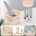 3 in 1 Makeup Brush Cleaner Mat & Bowl - Silicone Brushes Cleaner with Hanger | Beauty Sponge & Blender Holder - Khaki - Buy Online on GoSupps.com