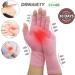 2 Pairs Compression Gloves for Arthritis Pain Relief - Unisex Fingerless Design in Pink - Buy Online on GoSupps.com