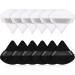 12 Pieces Triangle Powder Puff Face Makeup Cosmetic Puff for Loose Powder Soft Body Washable Reusable Foundation Sponge Mineral Powder Wet Dry Makeup Tool (Black White Small) Black and White