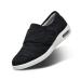 Women Diabetic Shoes Extra Wide Width Breathable Mesh Adjustable Strap Outdoor Walking Sneakers - Support for Swollen Feet Arthritis & Edema 8 Wide Black Blended Yarn