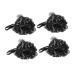 4pcs Black Bath Bath Ball Bath Accessory Wear-Resistant Bath Loofah Household Bath Loofah Convenient Bath Sponge Loofah Sponge Bath Supply Shower Accessory Portable Bath Loofah