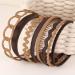 Unisex Plastic Headband Set - 8Pcs Hair Bands for Men and Women - Non Slip Sports Headbands in Khaki and Coffee - Buy Online on GoSupps.com