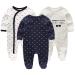 MAMIMAKA Baby Clothes Newborn Baby Grow Onesies Cotton Footed Pajamas for Boys and Girls 0-18 Months 9-12 Months Long Sleeve Color1