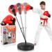 Punching Bag for Kids Include Boxing Gloves & Stand Height Adjustable Kids Boxing Bag for Boys and Girls Aged 3 4 5 6 7 8 9 10 Years Old Black-red