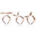 Qiabao Womens 5 Pack Assorted Bow Tie Hard Headband Hair Bands - Buy Online on GoSupps.com