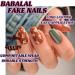 Shop BABALAL Fall Press on Nails - Medium Square Brown Leaf Glossy Acrylic Nails | 24PCS Glue-on Manicure for Women & Girls - Buy Online on GoSupps.com