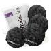 Loofah Sponge Bath Sponge for Women Men 4 Pack (Black Rough Surface)