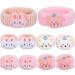 Yuxung 10 Pcs Cute Spa Headband Face Washing Wristband Set  Facial Skincare Headbands Kawaii Wrist Towels Makeup Headband for Washing Face Sleepover Party Supplies for Girls