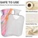 Hot Water Bottle 2L with Cover - Pink Blue Marble Abstract Art | Pain Relief & Hand Feet Warmer for Winter - International Shipping - Buy Online on GoSupps.com