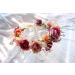 Dazzling Women Flower Crown Headband for Wedding & Festivals - Purple Pink Ivory - Buy Online on GoSupps.com