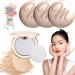 New Golden Diamond Face Powder Matte Perfection Pressed Powder Summer Oil Control Pressed Powder Summer Oil Control Matte Perfection Pressed Powder Face Powder Compact (#02 Pearlescent Ivory-3PC)