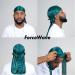 10-Piece Satin Durag Set for Men and Women - Long Tail 360 Wave Dorag - 10 Colors - Buy Online on GoSupps.com