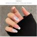 French Tip Flower Gel Nail Strips KALEFUL Semi Cured Gel Nail Stickers Nail Art Decoration Design Supplies Flower French Tip - Buy Online on GoSupps.com