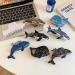 Shark Whale Claw Clips Unique Ocean Animal Hair Accessories Strong Hold Cellulose Acetate Hair Clips Large Lifelike Shark Whale Hair Clips for Thick and Thin Hair (Double Whale-Black) - Buy Online on GoSupps.com