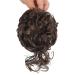 Light Brown Claw Clip Messy Bun Hairpiece | Wavy Curly Chignon Updo | Synthetic Hair Ponytail for Women - Buy Online on GoSupps.com