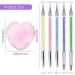 Sibba Nail Art Palette Set with 5 Brushes - Pink Resin Mixing Plate for Polish Color Display and Cosmetic Tools - Buy Online on GoSupps.com