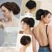 Buy BARSDAR Hair Extension - Short Brown Hair Chignon with Clip 20cm Synthetic Hair for Women | Dark Chestnut Brown - Buy Online on GoSupps.com