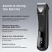 Men's Body Hair Trimmer - IPX7 Waterproof, LED Light, Power Display, Replaceable Ceramic Blades - Buy Online on GoSupps.com