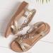 Buy XTZYGLFD Women's Comfortable Sandals - Breathable Open-Toe Summer Shoes | Classic Flat Slippers in Beige - Size 41 EU - Buy Online on GoSupps.com