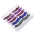 HONMEET 5Pairs Colorful Fake Program Eyelashes False Eyelashes For Women For Party Professional Makeup Natural Appearance Easy To Use 43x1cm as shown 1