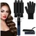 Flintronic 3-Barrel Curling Iron Foldable 25mm Hair Waver with LED Display & Ceramic Coating Adjustable Temperature for Long/Short Hair - Buy Online on GoSupps.com