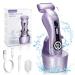 Electric Shaver for Women Best Electric Razor for Womens Bikini Legs Underarm Public Hairs Rechargeable Trimmer with Detachable Head Cordless Wet Dry Use Purple
