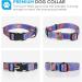 Heele Dog Collar - Adjustable Patterned Collar for Small Medium & Large Dogs | Comfortable & Robust | Blue Flowers Design (L: 40.5-65cm W: 2.5cm) - Buy Online on GoSupps.com