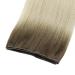 Youngsee Virgin Weft Extensions | Real Hair Balayage Ombre | 45cm Genius Weft for Weaving | #9A/10/800 | 25g Brown to Blonde - Buy Online on GoSupps.com
