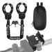Honszex Castle for E Scooter E Scooter Castle handcuff lock with keys E roller lock with a cell phone holder and waterproof bag accessories for electric scooters and electric bicycles black + bag + cell phone holder