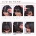 Bangs Hair Clip Clip In Bangs Clip In Hair Extensions Brown Black Air Bangs Fringe with Temples Hairpieces for Women Curved Bangs Bangs Clip in Hair(Color:Q32-Black-brown) 12INCHES Q32-Black-brown - Buy Online on GoSupps.com