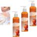 ZHJZGS Persimmon 3-Pack Body Wash Bottles - Natural Odor Removal - 100ml - Gentle Unisex Formula for All Skin Areas - Deep Cleansing and Odor Control