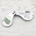 Green Chequered Flag Design Pocket Metal Nail Clipper Bottle Opener with Personalised Engraved Message Presented in a Velvet Pouch - Buy Online on GoSupps.com
