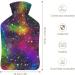 Colorful Starry Sky Hot Water Bottle with Plush Cover - Hand Warmer for Adults & Kids (26.5x15.3cm) | International Shipping Available - Buy Online on GoSupps.com