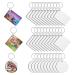 Coolrunner Sublimation Blank Keychain 30PCS Heat Transfer Keychain Double-Side Printed DIY MDF Blank Keychain (Square  Round  Rectangle)
