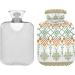 Naanle Flower Heat Bottle - 1L Transparent Hot Water Bottle for Heat & Cold Therapy Pain Relief for Bed & Hand/Foot - Buy Online on GoSupps.com