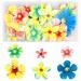 Edible Cupcake Topper - GLADFRESIT - 70 Pcs Multicolour Edible Butterfly Cake Decorations for Birthday Holiday Party Wedding Cake Decoration Single Edible Wafer Paper Colorful Flowers
