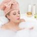 FRIUSATE Microfiber Hair Towel Cap 2 Pack - Soft Absorbent Hair Wrap for Women | Ideal for Curly Long & Thick Hair - Khaki & Pink Turban Shower Cap with Bow-Knot - Buy Online on GoSupps.com