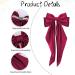 Silky Satin Hair Bows 3 PCS Big Black White Red Bowknot Set Metal Spring Clip Oversized Long Tail Hair Ribbons Ponytail Holder French Barrettes Hair Accessories for Women Christmas Gifts Black & Beige & Red - Buy Online on GoSupps.com